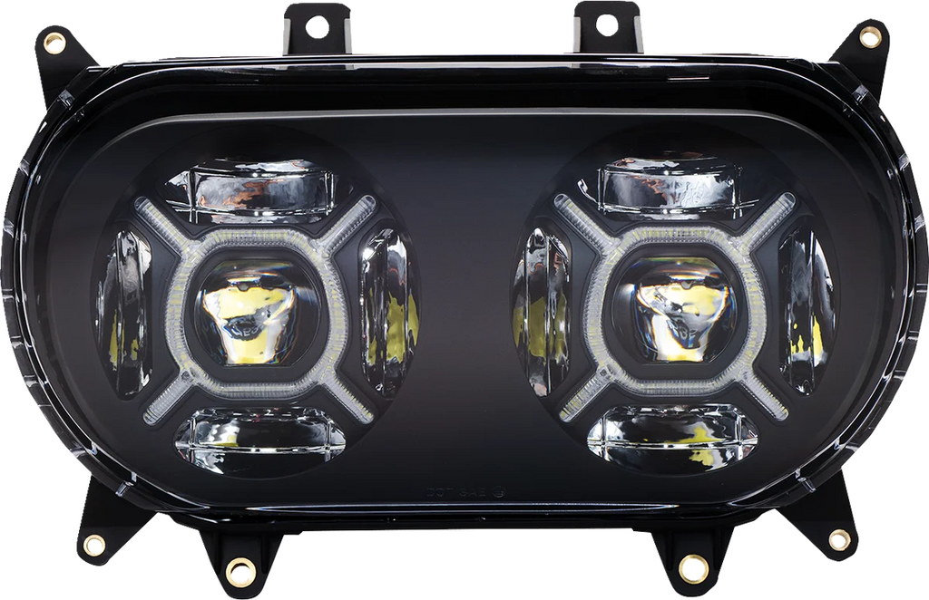 Custom Dynamics ProGLOW™ Headlight - Chrome - Road Glide PG-RG-C - Detail View