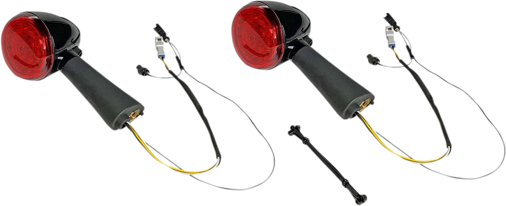 Custom Dynamics Rear LED Turn Signal Ringz - Black - Scout PB-SCOUT-RR-BR - Main Product View