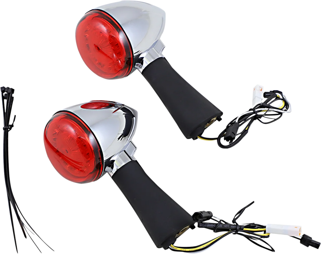 Custom Dynamics Rear LED Turn Signal Ringz - Chrome - Scout PB-SCOUT-RR-CR - Main Product View