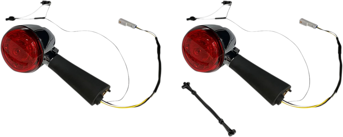 Custom Dynamics Rear LED Turn Signal Ringz - Chrome - Scout PB-SCOUT-RR-CR - Side View