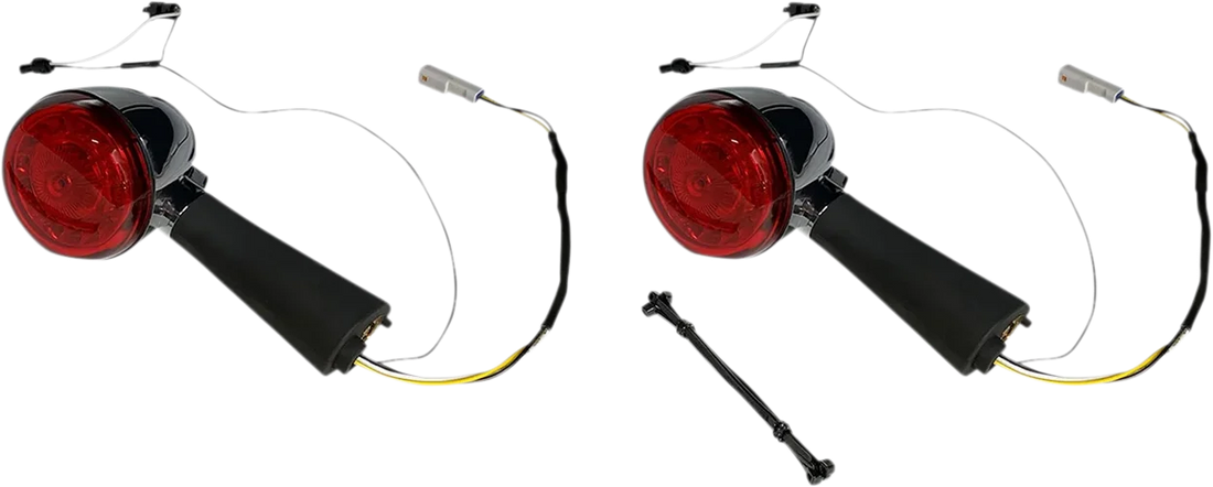 Custom Dynamics Rear LED Turn Signal Ringz - Chrome - Scout PB-SCOUT-RR-CR - Side View