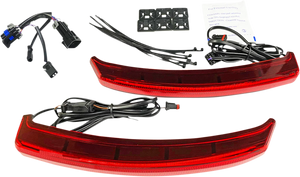 Custom Dynamics Saddle Bag Lights - Red Lens CD-INDBAG-SWN-R - Main Product View
