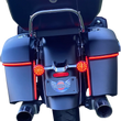Load image into Gallery viewer, Custom Dynamics Saddle Bag Lights - Red Lens CD-INDBAG-SWN-R - Side View