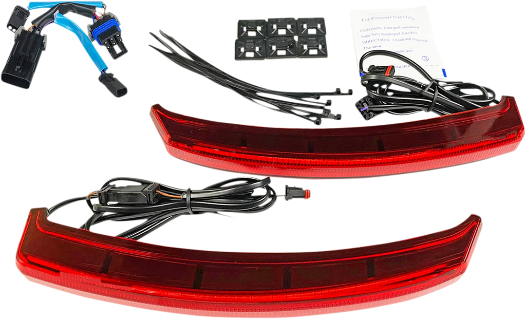 Custom Dynamics Saddle Bag Lights - Red Lens CD-INDBAG-SWP-R - Main Product View