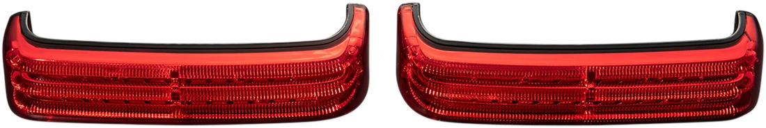 Custom Dynamics Saddlebag LED Lights - Sequential - Black/Red PB-SBSEQ-SS6-BR - Side View