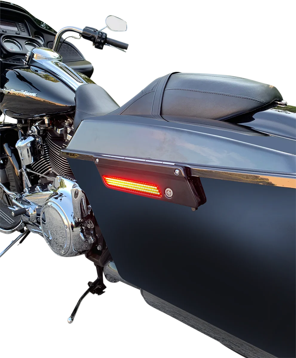 Custom Dynamics Saddlebag Light - Red CD-LATCH-DC-R - Side View