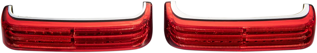 Custom Dynamics Saddlebag Lights - BCM - Chrome/Red PB-SB-BCM-CR - Side View