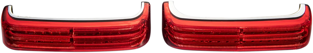 Custom Dynamics Saddlebag Lights - Chrome/Red PB-SB-HD-CR - Side View