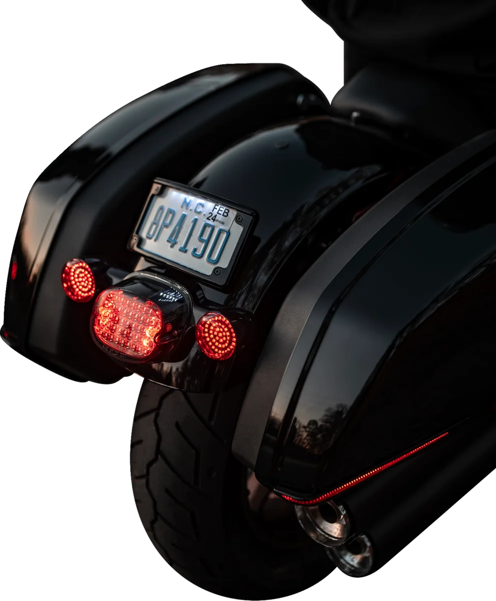 Custom Dynamics Saddlebag Lights - LED - Red Lens CD-LRST-BAG-RB - Installation View