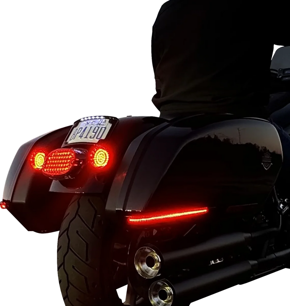 Custom Dynamics Saddlebag Lights - LED - Smoke Lens CD-LRST-BAG-SB - Side View