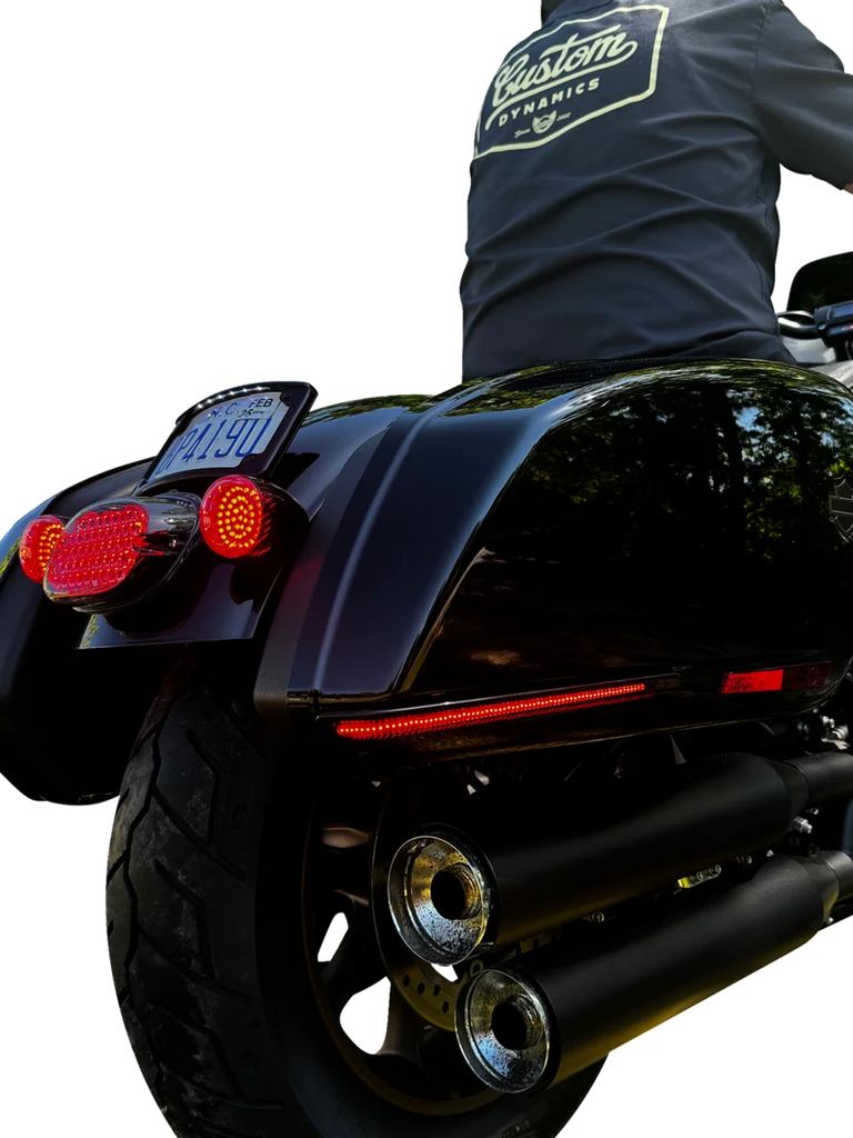 Custom Dynamics Saddlebag Lights - LED - Smoke Lens CD-LRST-BAG-SB - Back View
