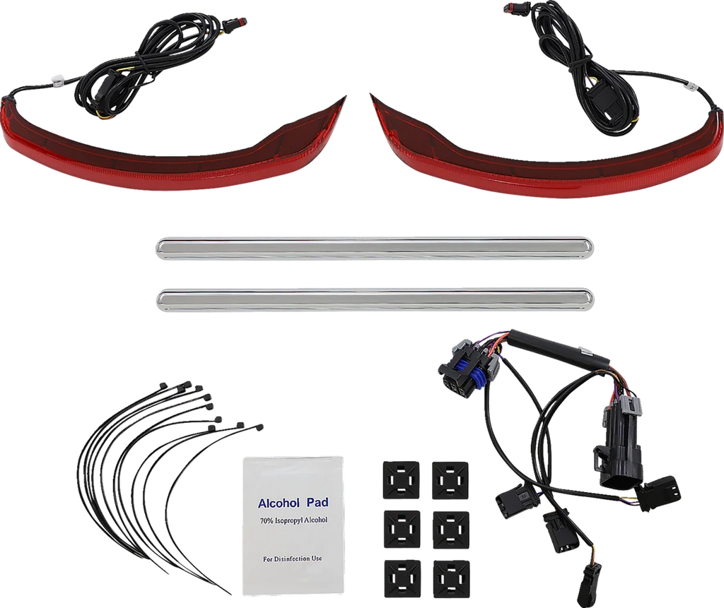 Custom Dynamics Saddlebag Lights - Low Profile - Red Lens - Indian CD-IND-SPR-V2-R - Main Product View