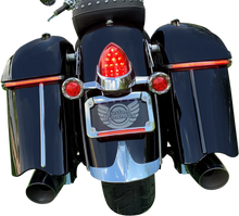 Load image into Gallery viewer, Custom Dynamics Saddlebag Lights - Low Profile - Red Lens - Indian CD-IND-SPR-V2-R - Side View