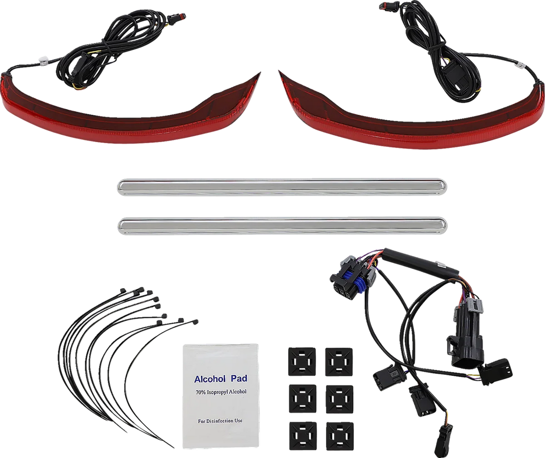 Custom Dynamics Saddlebag Lights - Low Profile - Smoke Lens - Indian CD-IND-SPR-V2-S - Detail View