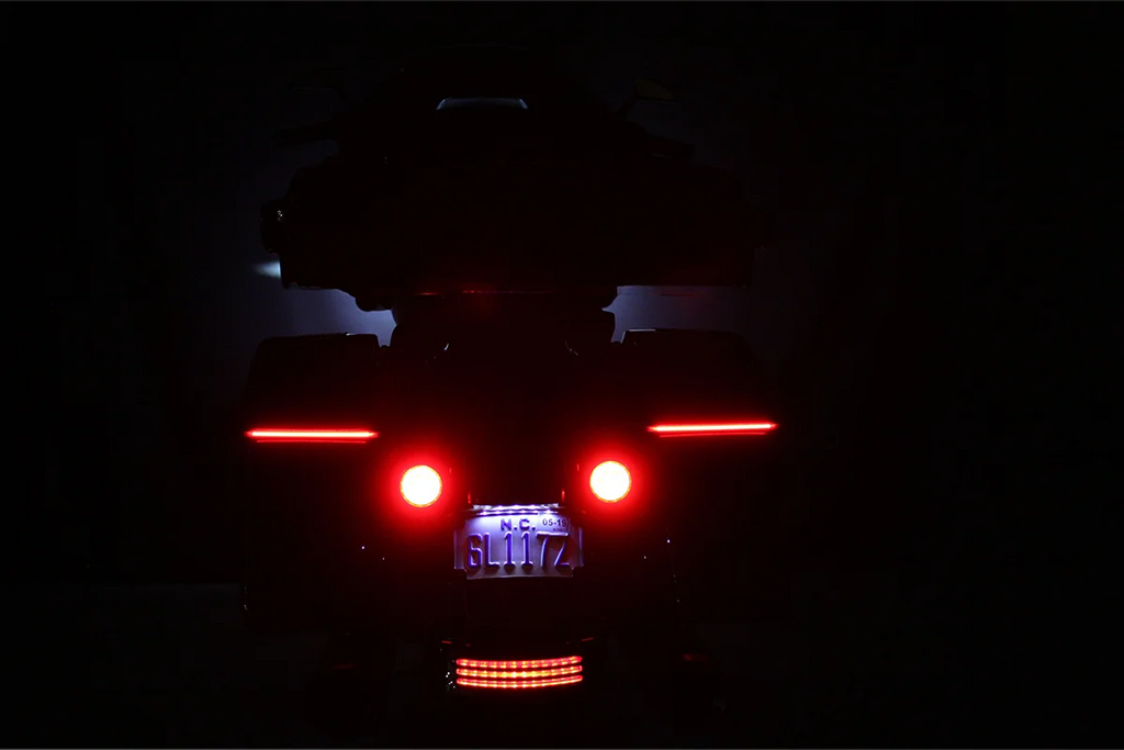 Custom Dynamics Saddlebag Lights - Red Lens CD-LP-BCM-R - Back View