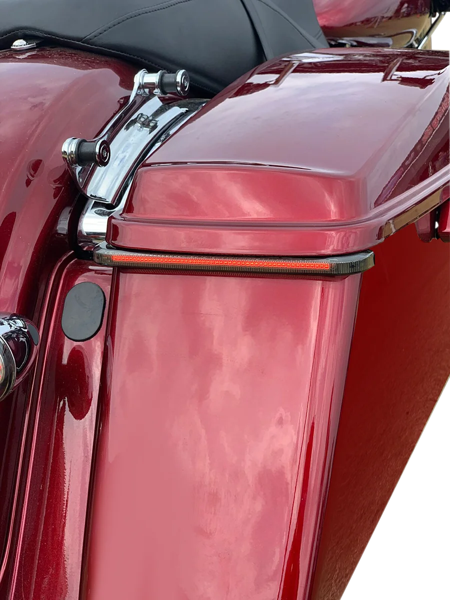 Custom Dynamics Saddlebag Lights - Smoke Lens CD-LPSEQ-SS6-S - Side View
