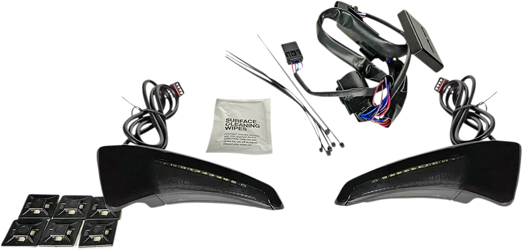 Custom Dynamics Sequential Tour Pak Seat Back Rest LED Lights - Black/Smoke - FLH CD-TPBR-14-SB - Main Product View