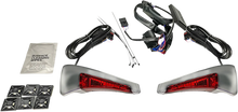Load image into Gallery viewer, Custom Dynamics Sequential Tour Pak Seat Back Rest LED Lights - Chrome/Red - FLH CD-TPBR-14-RC - Main Product View