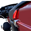 Load image into Gallery viewer, Custom Dynamics Sequential Tour Pak Seat Back Rest LED Lights - Chrome/Red - FLH CD-TPBR-14-RC - Detail View