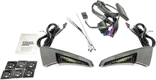Load image into Gallery viewer, Custom Dynamics Sequential Tour Pak Seat Back Rest LED Lights - Chrome/Smoke - FLH CD-TPBR-14-SC - Main Product View