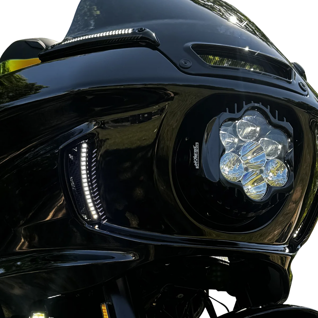 Custom Dynamics Shark Demon® 2 Headlight - Low Rider ST SD2-LRST-W - Installation View