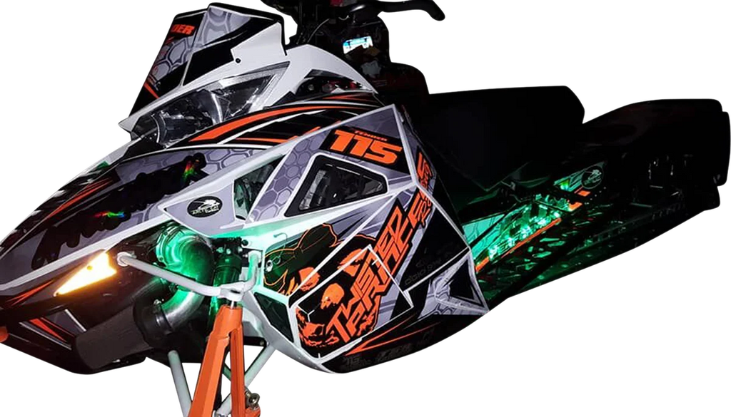 Custom Dynamics Snowmobile LED Running Board Kit MWZ-OR-SNOW-01 - Side View