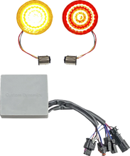 Load image into Gallery viewer, Custom Dynamics Solid Amber Turn, Red Run/Brake w/ Brake Strobe for M8 Sportster CD-STS-RSGST - Main Product View