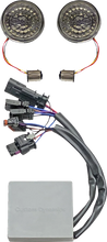 Load image into Gallery viewer, Custom Dynamics Solid Amber Turn, Red Run/Brake w/ Brake Strobe for M8 Sportster CD-STS-RSGST - Side View