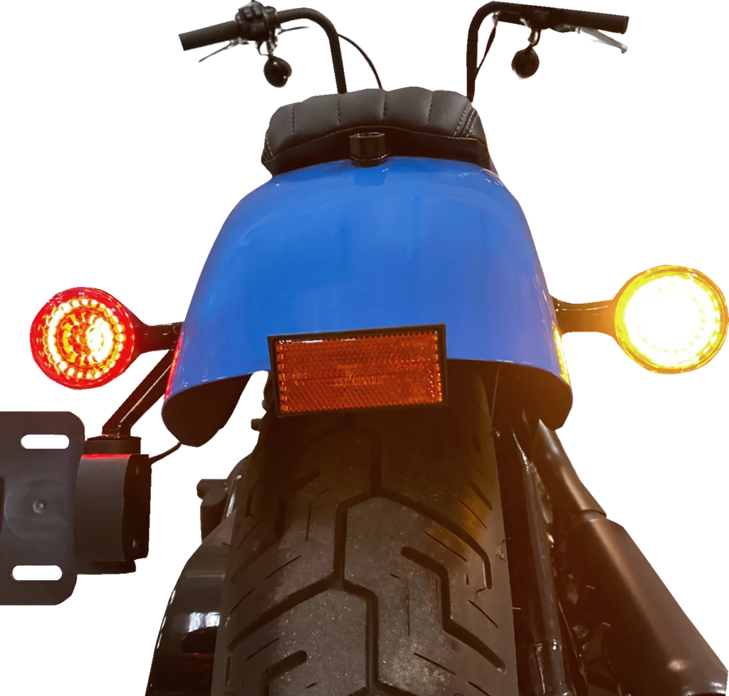Custom Dynamics Solid Amber Turn, Red Run/Brake w/ Brake Strobe for Sportster CD-STS-BCMXL - Back View