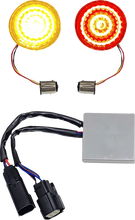 Load image into Gallery viewer, Custom Dynamics Solid Amber Turn, Red Run/Brake w/ Brake Strobe for Touring CD-STS-AR-57 - Main Product View