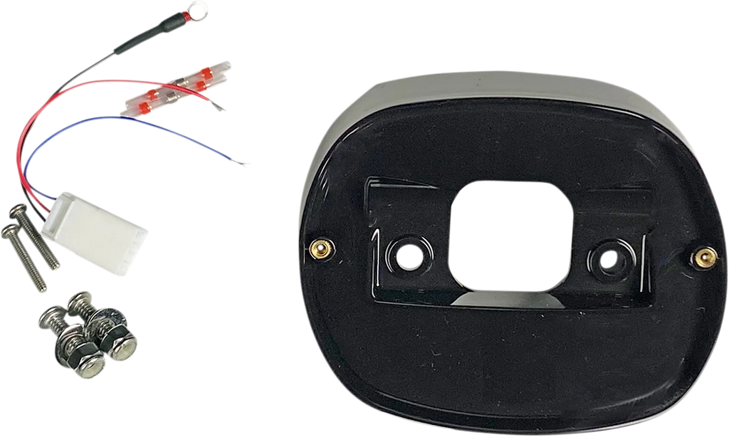 Custom Dynamics Taillight Baseplate - Chrome TL-BASE99-C - Side View