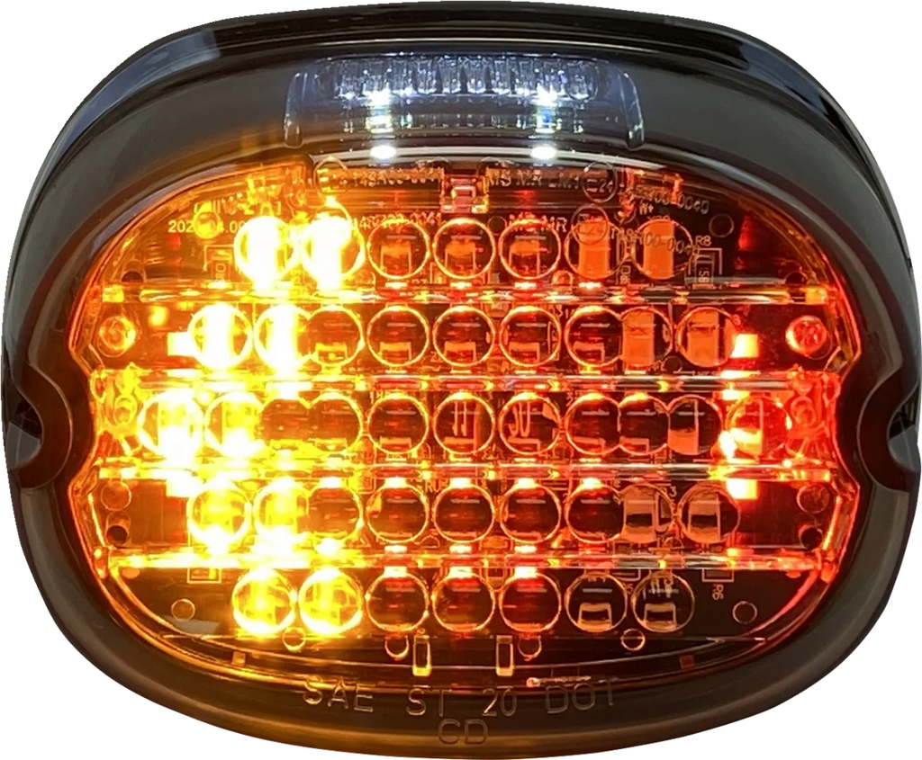Custom Dynamics Taillight w/ Integrated Turn Signal - Top Window - Smoked Lens CD-INT-TL-W-S - Main Product View