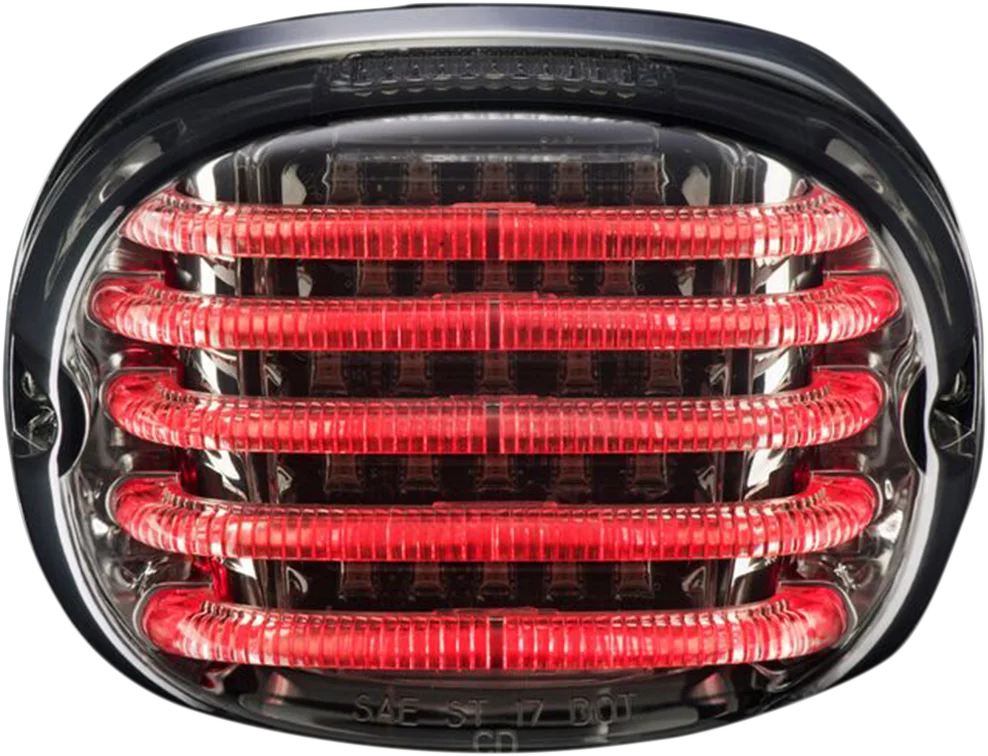 Custom Dynamics Taillight - with License Plate Illumination Window - Smoke PB-TL-SBW-S - Side View