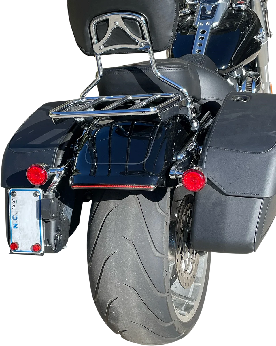 Custom Dynamics Taillight with Turn Signals - Smoke CD-FATBOY-S - Side View