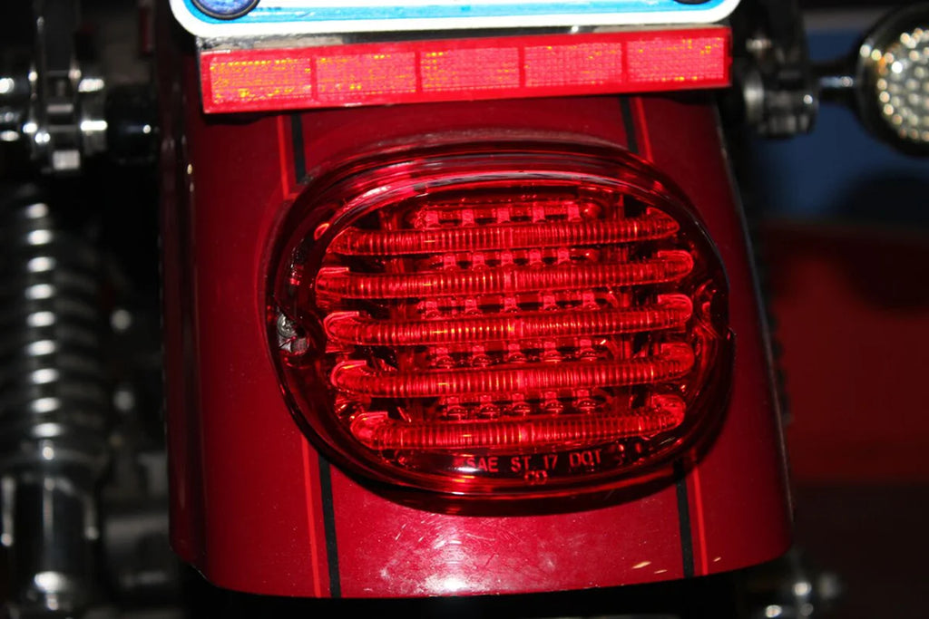 Custom Dynamics Taillight - without License Plate Illumination Window - Red PB-TL-LP-R - Side View
