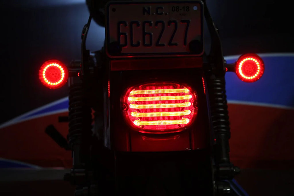 Custom Dynamics Taillight - without License Plate Illumination Window - Red PB-TL-LP-R - Installation View