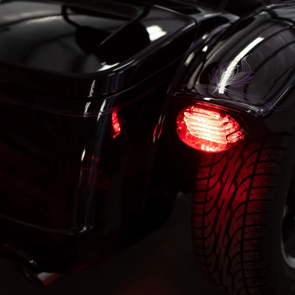 Custom Dynamics Taillight - without License Plate Illumination Window - Smoke PB-TL-SB-S - Side View