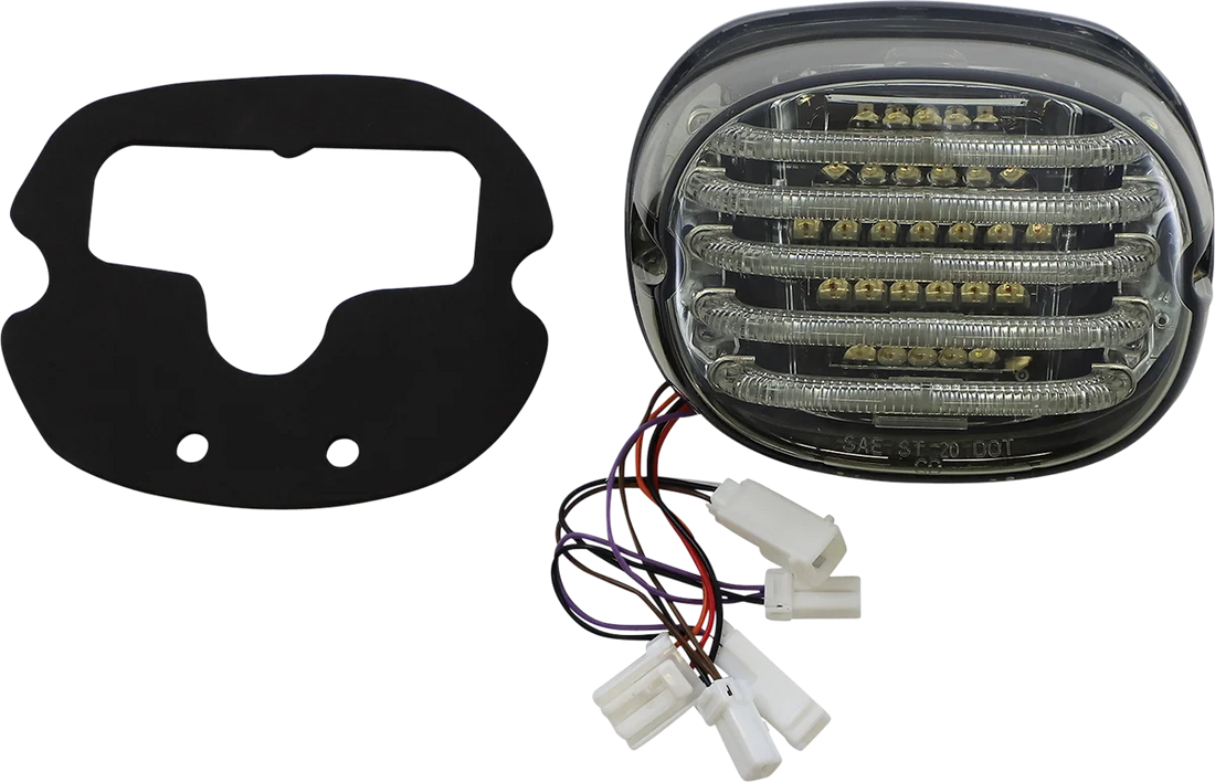 Custom Dynamics Taillight/Turn Signal - Bottom Window - Smoke Lens PB-TL-INT-BW-S - Side View