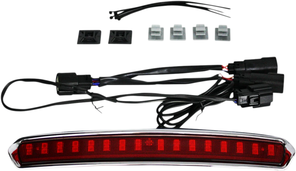 Custom Dynamics Tour Pack Lid Light - Chrome/Red CD-TP-LID-CR - Main Product View