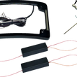 Load image into Gallery viewer, Custom Dynamics Tri-Radius License Plate Frame w Flushmount LEDs - Black TF06-B - Main Product View