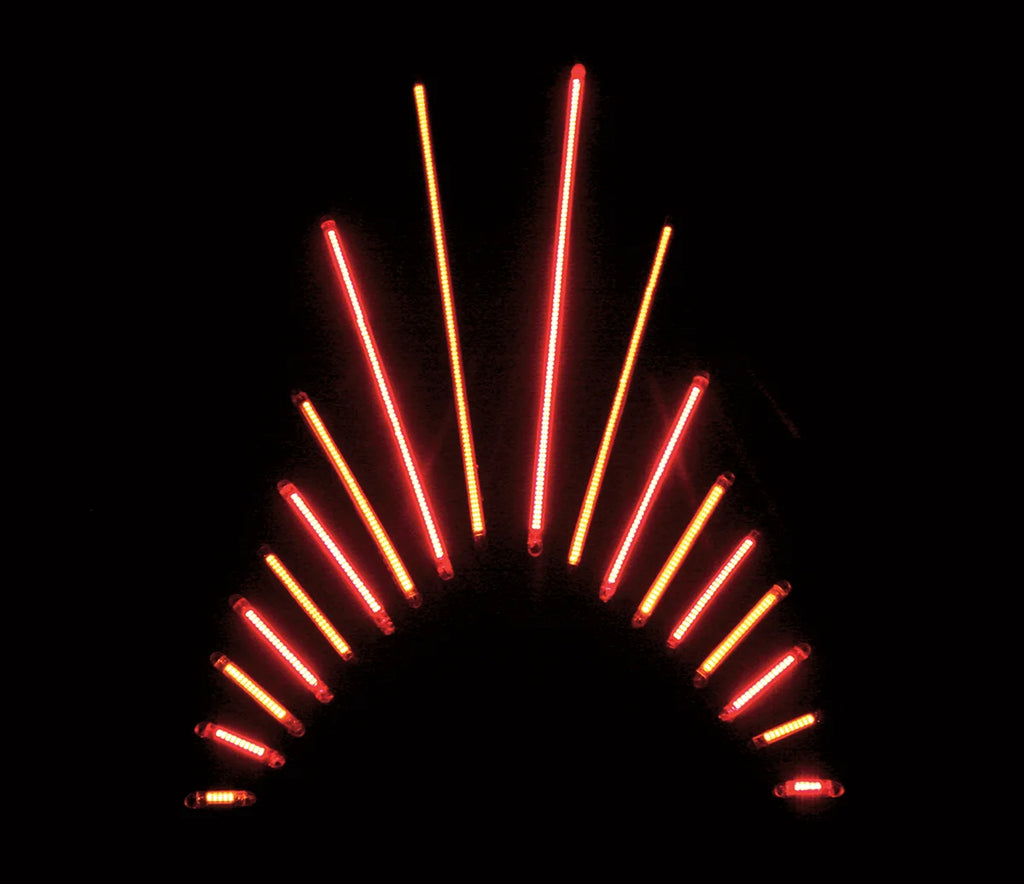 Custom Dynamics TruFLEX® LED Strip - 4.5" - Amber/Clear TF30AC - Back View