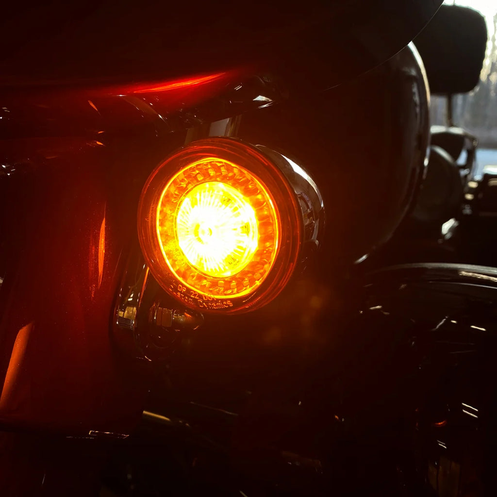 Custom Dynamics Turn Signal - Amber Lens PB-AA-57-A - Side View