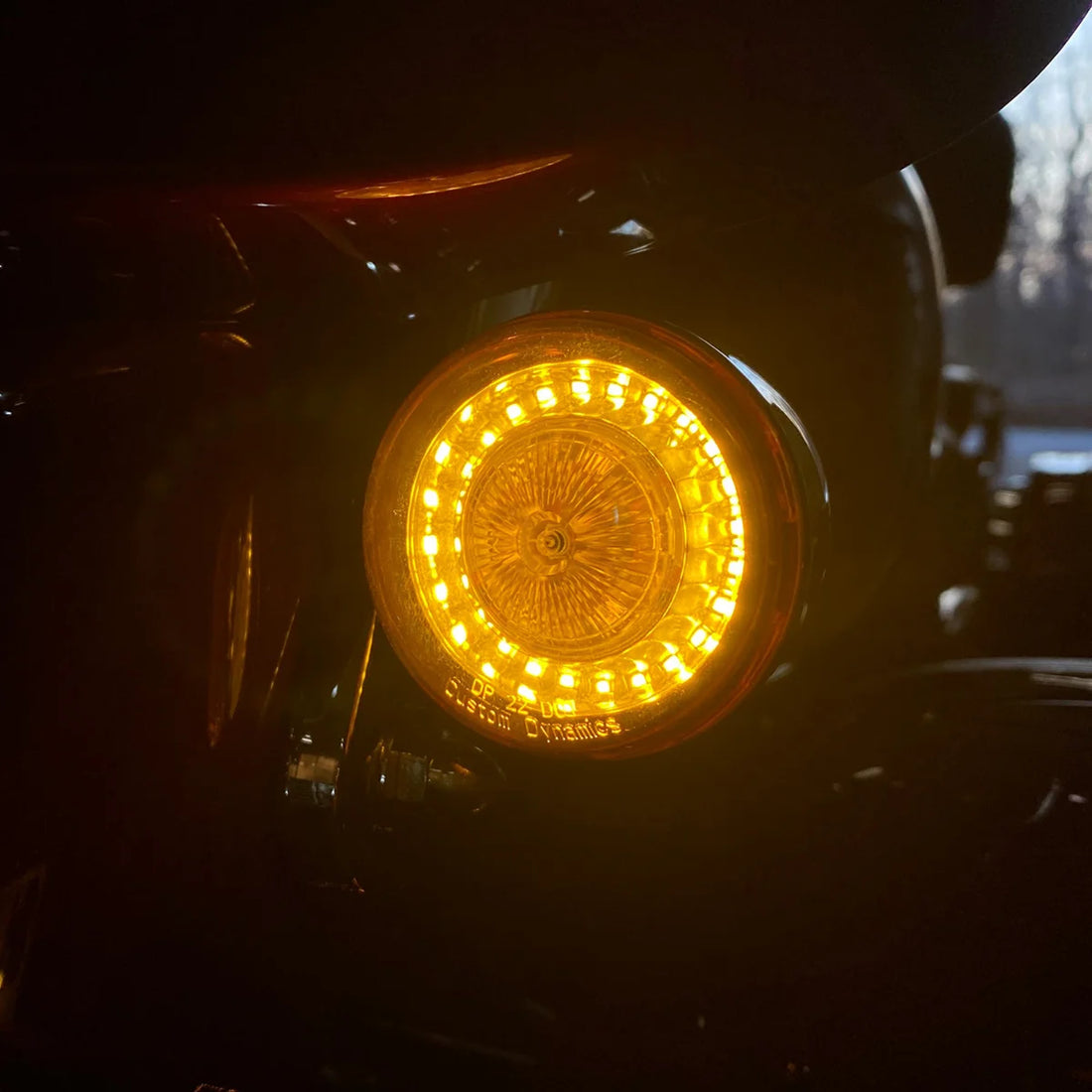 Custom Dynamics Turn Signal - Amber Lens PB-AA-57-A - Back View