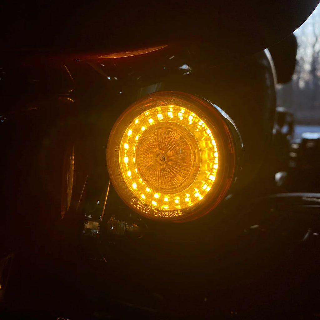 Custom Dynamics Turn Signal - Amber Lens PB-AA-57-A - Back View