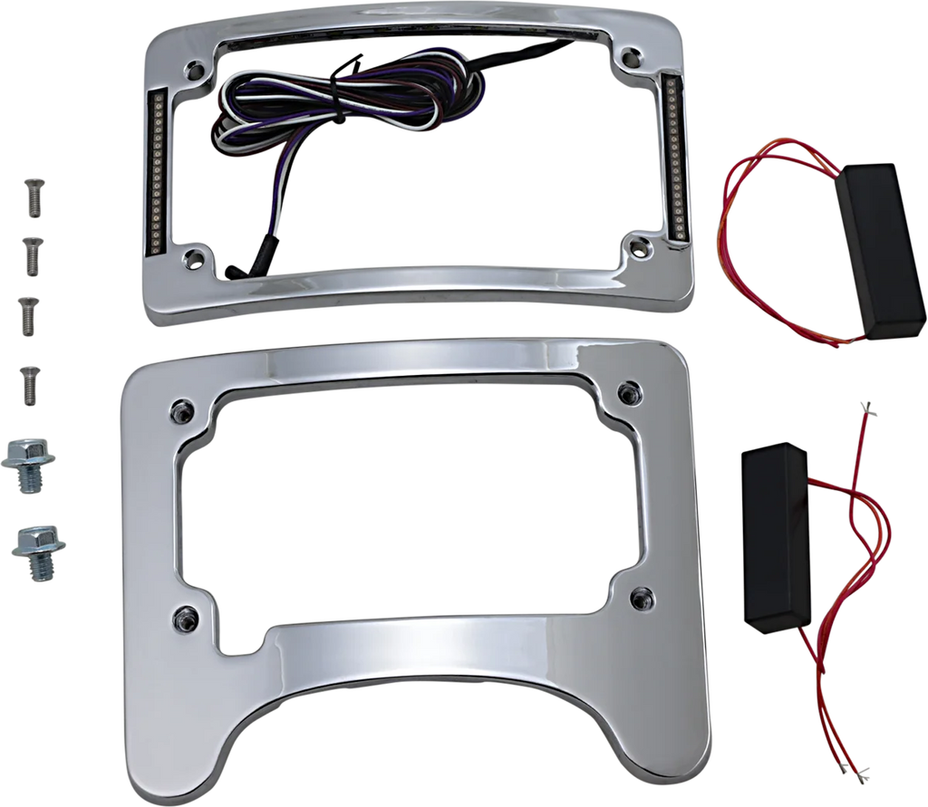 Custom Dynamics Turn Signal Eliminator/Illuminated Tri-Frame - Chrome TS-ELIM-06HW-C - Main Product View
