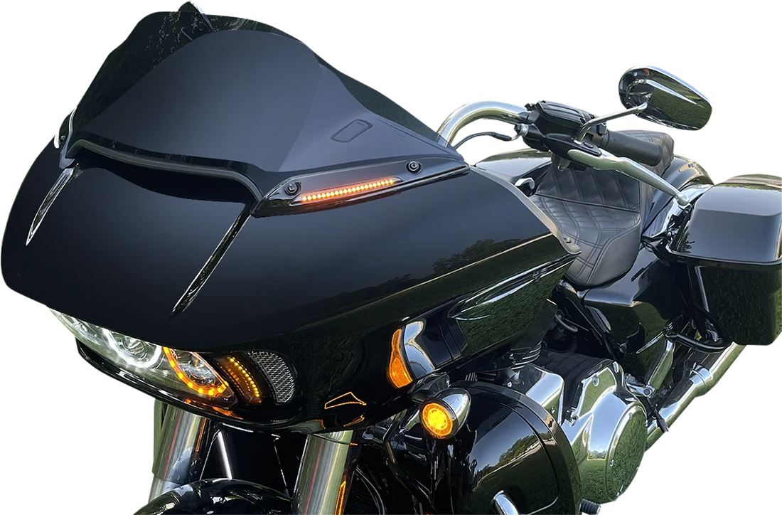 Custom Dynamics Windshield Trim - Black CD-RG-WT-AW2-B - Back View