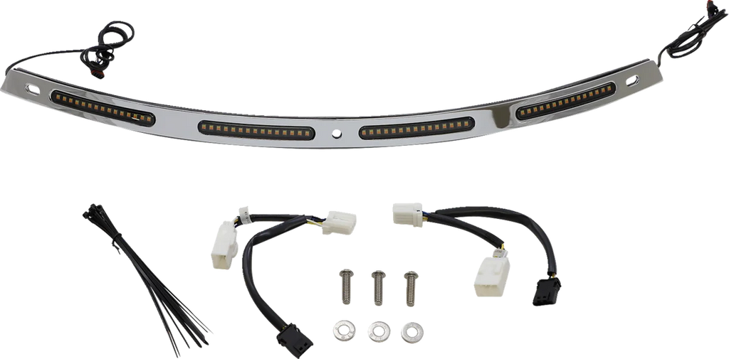 Custom Dynamics Windshield Trim - Sequential Turn Signals - Chrome CD-WT2-SEQ-01-C - Main Product View