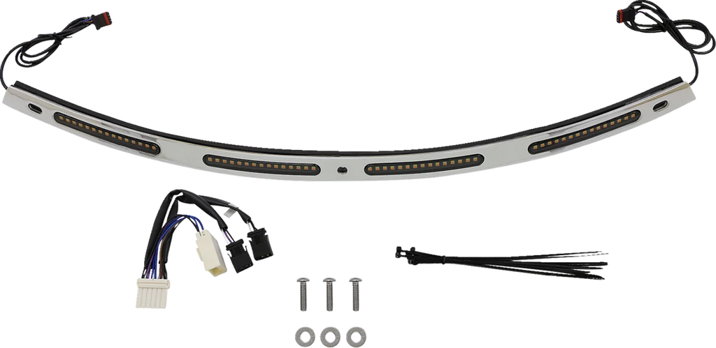 Custom Dynamics Windshield Trim - Sequential Turn Signals - Chrome CD-WT2-SEQ-05-C - Main Product View
