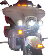 Load image into Gallery viewer, Custom Dynamics Windshield Trim - Sequential Turn Signals - Chrome CD-WT2-SEQ-05-C - Side View