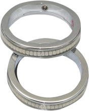 Load image into Gallery viewer, Custom Dynamics Wrap-Arounds™ LED Lights - 56 mm - Chrome - Clear/Amber WA56-CC - Main Product View